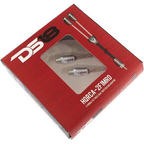 DS18 HQRCA-3FT RCA كابل صوت ستيريو / سلك بطول 3 أقدام سلك مزدوج لرفض الضوضاء | 2 RCA ذكر إلى 2 RCA ذكر قابس عالي الجودة لدعم مكبرات الصوت، وأجهزة استقبال AV، وHI-FI