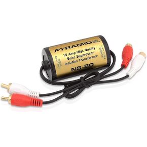 Pyramid 200W 15A RCA Noise Suppressor - Designed for Audio Signals & to Eliminate Noise, Isolation Transformer, Used w/ Amplifier or EQ, Install w/ RCA Jacks & Unique Noise Detection Circuit NS20 in Kuwait