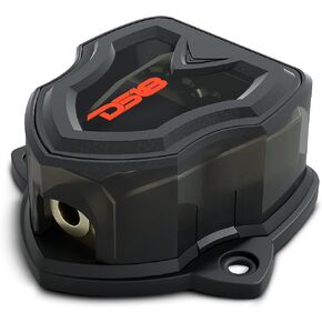 DS18 DB1024 Distribution Ground Block - 1 x 0GA in/ 2 x 4GA Out, Nickle Plated Internal Materials, High-Strength Heat Resistant Plastic Housing, Oversized Screws for Secure Connections (1 in 2 Out) in Saudi Arabia