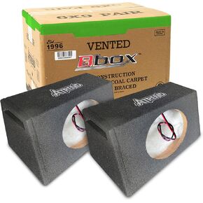 Atrend Bbox Vented 6" x 9" Pro Audio Tuned Speaker Subwoofer Enclosures - Designed, Engineered in USA - Improve Audio Quality, Sound & Bass - Nickle Finish Terminals in Saudi Arabia
