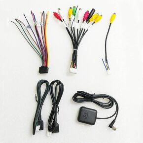 Android Car Radio Stereo 4PIN USB 6PIN USB (2 USBs Total) Harness Adapter Connector Plug Set for Aftermarket Android Radio GPS Head Unit with 16pin Power Socket in Kuwait
