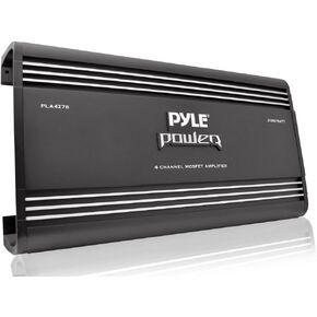 Pyle 2000W 4-Channel Car Stereo Amplifier - Bridgeable MOSFET Power - Bass Boost Control - Crossover - Silver-Plated RCA Inputs/Outputs - Thermal & Short Circuit Protection - Compact Design - PLA4278 in Saudi Arabia