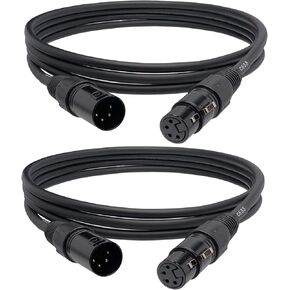 CNCESS 4-Pin XLR Male to Female Balanced Extension Cable, 3 ft, 1 Cable in Kuwait
