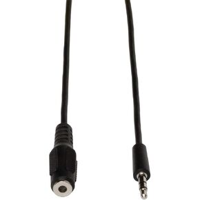 Tripp Lite 3.5mm Mini Stereo Audio Extension Cable for Speakers and Headphones (M/F), 6-ft.(P311-006) BLACK in Kuwait