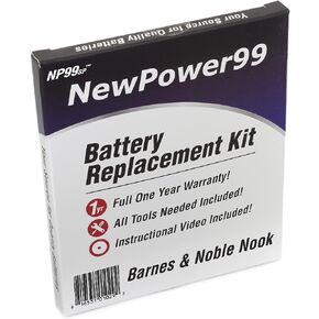 NewPower99 Battery Replacement Kit with Battery, Video Instructions and Tools for Barnes & Noble Nook eReader in Saudi Arabia