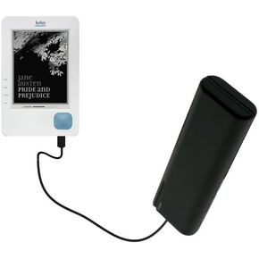 حزمة بطاريات AA المحمولة من Gomadic مصممة لجهاز Kobo eReader - مدعومة بـ 4 بطاريات AA لتوفير الشحن في حالات الطوارئ. تم تصميمه باستخدام تقنية TipExchange in Kuwait