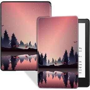 Case for 6.8" Kindle Paperwhite 11th Generation 2021, Dark Green | Thin & Lightweight,Hard Back Shell Design,PU Leather Protective Cover,with Auto Sleep/Wake in Saudi Arabia