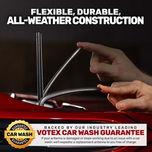 Votex A081VOTEX-1 الأصلي 6 3/4 بوصة - هوائي مطاط EPDM قصير مضاد للغسل في السيارة - ملف نحاسي داخلي قوي/استقبال ممتاز in Kuwait