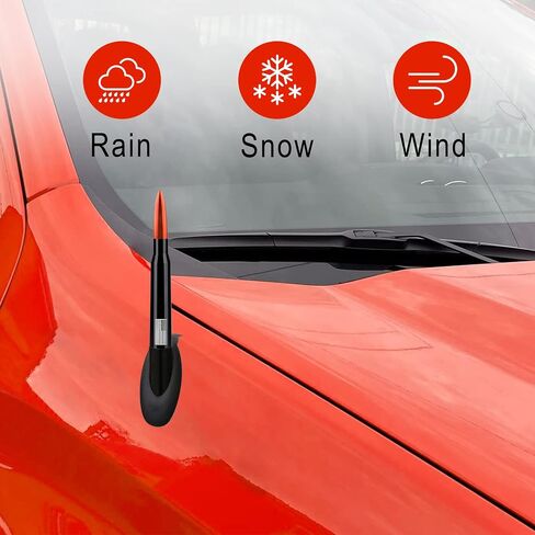 Ajxn 1 PC Car Truck Bullet Antenna, Auto Antenna Mast, Suitable for GM Chevy Silverado 1500 2500 3500 HD Avalanche GMC Sierra 1500 2500 3500 Denali Heavy Duty Pickup Trucks Accessories (Splice Black) in Kuwait