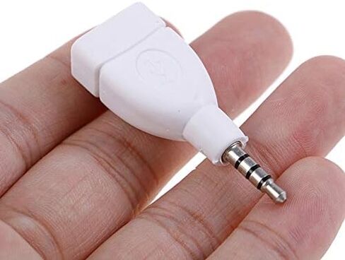 فيزدز محول 3.5 الى USB 3.5 ملم من مقبس ذكر الى USB 2.0 انثى محول قابس ايه يو اكس، ملحقات سيارة لادخال MP3 من فلاش يو ديسك (منفذ سيارة مساعد يستخدم فقط) in Saudi Arabia