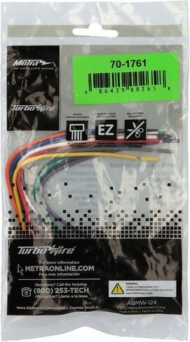 Metra 70-1761 Radio Wiring Harness For Toyota 87-Up Power 4 Speaker in Saudi Arabia