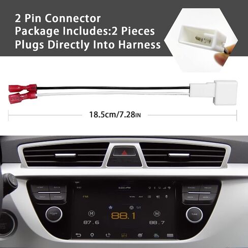 2pcs 72-8104 Speaker Adapter Wire Harness, Car Front and Rear Door Speaker Wire Harness Adapter Plug Replacement for Toyota Tacoma Tundra Scion Pontiac Corolla Camry 4 Runner in Saudi Arabia