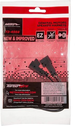Metra 72-4568 Speaker Harness for Select 1988-UP GM Vehicles,Black in Saudi Arabia