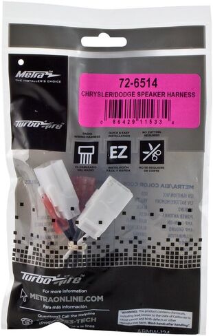 Metra 72-6514 Speaker Harness for Select Chrysler/Dodge Vehicles in Saudi Arabia