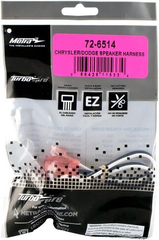 Metra 72-6514 Speaker Harness for Select Chrysler/Dodge Vehicles in Saudi Arabia