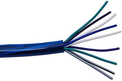 Conext Link MSC918-20 20 Feet 9 Conductors Blue Speed Wire Primary Wire Speaker Cable 18 AWG Gauge GA 100% OFC Copper Stranded Trailer （11993） in Saudi Arabia