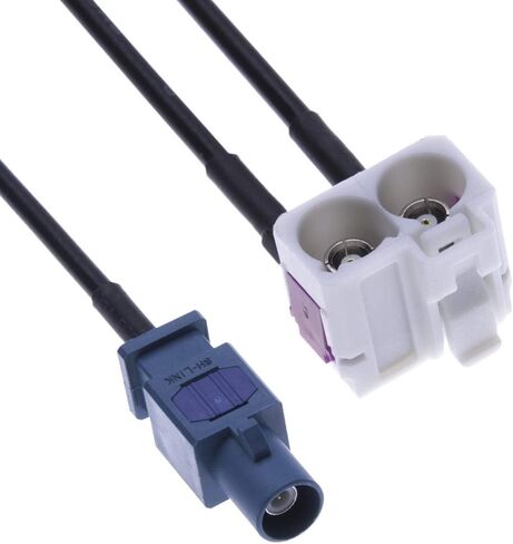 Diversity Car Antenna Adapter Fakra Plug to Type B Double Socket by Keple, OEM Vehicle Aerial GPS Navigation Adaptor for Car Models with RNS, RCD GPS Navigation in Saudi Arabia
