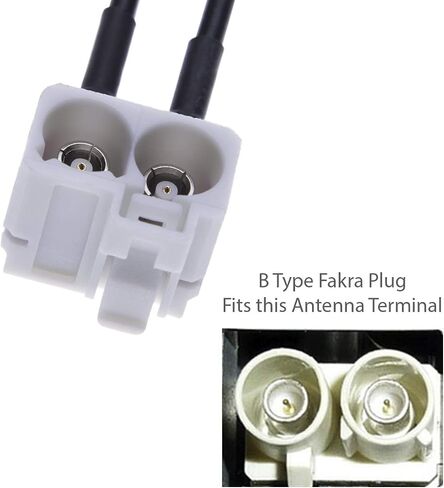 Diversity Car Antenna Adapter Fakra Plug to Type B Double Socket by Keple, OEM Vehicle Aerial GPS Navigation Adaptor for Car Models with RNS, RCD GPS Navigation in Saudi Arabia