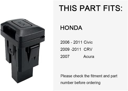 Auxiliary Audio Input Jack Adapter Aux Port Compatible with Honda 2006-2011 Civic 2009-2011 CRV Replacement for 39112-SNA-A01 in Saudi Arabia