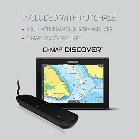Simrad GO Chartplotter وFish Finder، مع خيارات محول الطاقة والرادار، وبطاقة مخطط اكتشاف C-MAP المحملة مسبقًا in Kuwait