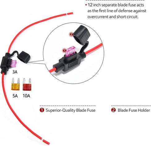 EWAY 12 Volt Power Adapter for GM Chevrolet Buick Cigarette Lighter Power Plug/Cord Wire Harness for Add Device CB Radio, Radar Detectors, Portable GPS, Dash Cam, Phone Mount, Front/Rear View Camera in Saudi Arabia