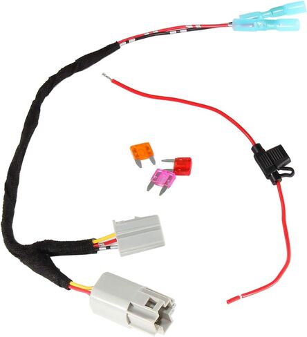 RED WOLF 12 Volt Power Adapter Wiring Harness Switch Connector Plug w/Fuse for Chrysler Dodge Ram 2001-2022 Power Outlet to Add Backup Camera CB Radio Radar Detectors Portable GPS in Saudi Arabia