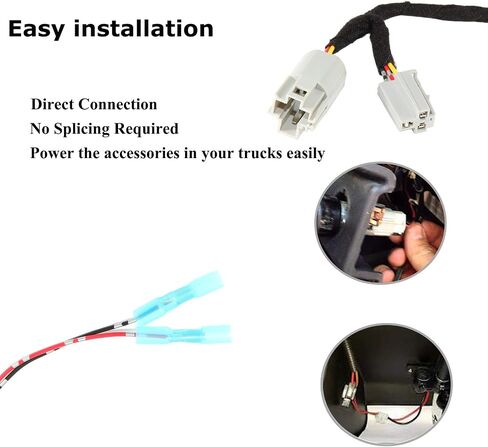 RED WOLF 12 Volt Power Adapter Wiring Harness Switch Connector Plug w/Fuse for Chrysler Dodge Ram 2001-2022 Power Outlet to Add Backup Camera CB Radio Radar Detectors Portable GPS in Saudi Arabia