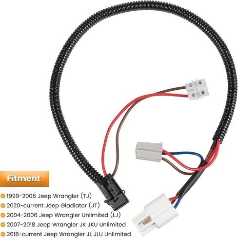 12 Volt Power Adapter for 1999-2018 Jeep Wrangler JK JKU TJ Unlimited & for 2018-2023 Jeep Wrangler JL JLU Unlimited & Gladiator JT in Saudi Arabia