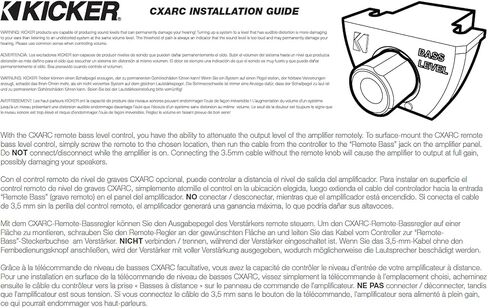 كيكر جهاز تحكم عن بعد CXARC لمضخمات كيكر CX-Series in Saudi Arabia