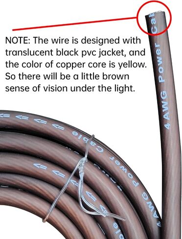 TOPSTRONGGEAR 4 Gauge 25ft Black and 25ft Red Power/Ground Wire True 4 AWG Power Wire-True Spec and Soft Touch Cable (Black&Red) (25FT Red & 25FT Black) in Saudi Arabia