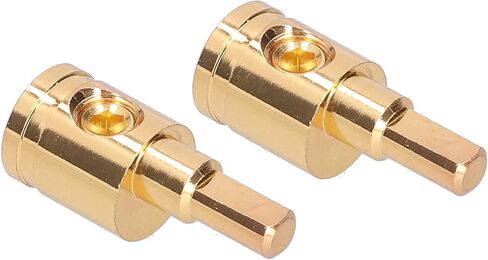 Car Audio Cable Reducer,2pcs 0GA Wire Reducer Terminal Connector Pure Copper Gold Plated Battery Terminal Connectors for Car Amplifier Modification Wire Reducer Cable Power Terminal Cord 0 to 4 Gauge in Saudi Arabia