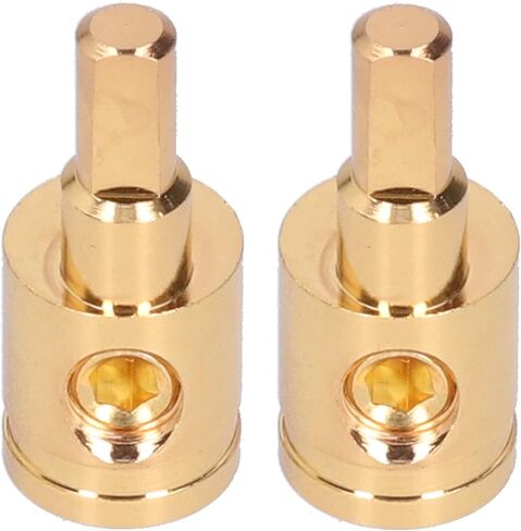 Car Audio Cable Reducer,2pcs 0GA Wire Reducer Terminal Connector Pure Copper Gold Plated Battery Terminal Connectors for Car Amplifier Modification Wire Reducer Cable Power Terminal Cord 0 to 4 Gauge in Saudi Arabia
