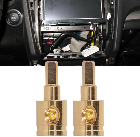 Car Audio Cable Reducer,2pcs 0GA Wire Reducer Terminal Connector Pure Copper Gold Plated Battery Terminal Connectors for Car Amplifier Modification Wire Reducer Cable Power Terminal Cord 0 to 4 Gauge in Saudi Arabia