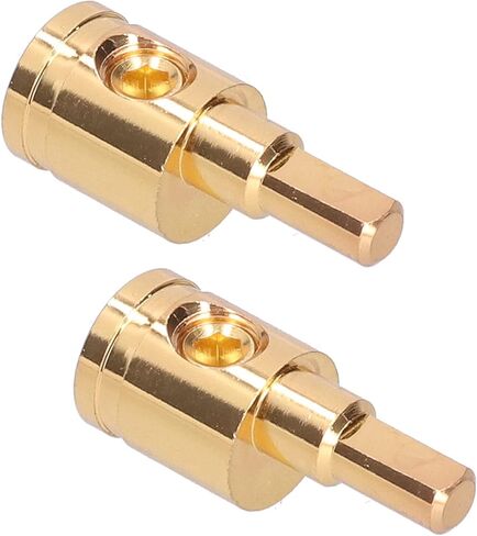 Car Audio Cable Reducer,2pcs 0GA Wire Reducer Terminal Connector Pure Copper Gold Plated Battery Terminal Connectors for Car Amplifier Modification Wire Reducer Cable Power Terminal Cord 0 to 4 Gauge in Saudi Arabia