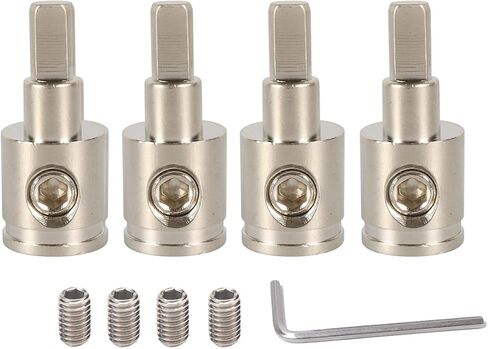 Car Audio Amplifier Amps Input Reducer 0 Gauge to 0 Gauge Wire Reducer Power/Ground GA Terminal Connectors Nickel Plated Brass 4PCS with Dual Wall Heat Shrink Tube in Kuwait