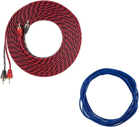 DS18 AK4 Complete 4 Gauge CCA Amplifier Installation Wiring Kit - Ampkit Helps Make Connections, Brings Power to Your Radio, Subwoofers, Speakers with Super Flex Wire - 1200W for 1 Amplifier in Saudi Arabia