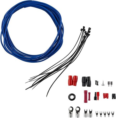 DS18 AK4 Complete 4 Gauge CCA Amplifier Installation Wiring Kit - Ampkit Helps Make Connections, Brings Power to Your Radio, Subwoofers, Speakers with Super Flex Wire - 1200W for 1 Amplifier in Saudi Arabia