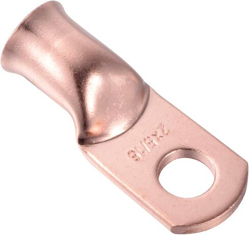 8 Pcs 1 AWG x 3/8 Copper Battery Cable Lugs, Heavy Duty Ring Terminals Connectors, UL Listed Bare Eyelets Tubular Ring Battery Lugs for 1 Gauge Wire - Battery Cable Ends in Saudi Arabia
