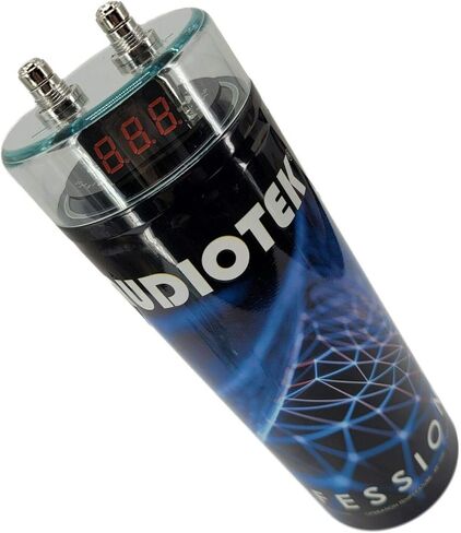 أوديوتيك في 3.5 مكثف فاراد للصوت للسيارة 3500 واط طاقة رقمية للسيارة 12 فولت مع شاشة عرض رقمية 3 أرقام وشاشة عرض جهد مطلي بالكروم in Kuwait