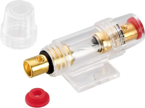 OIIKI 4-8 Gauge AWG in-line AGU Fuse Holder with 2 PCS 60A AGU Type Fuse for Car Audio, Alarm Amplifier, Truck Audio, Compressors in Saudi Arabia