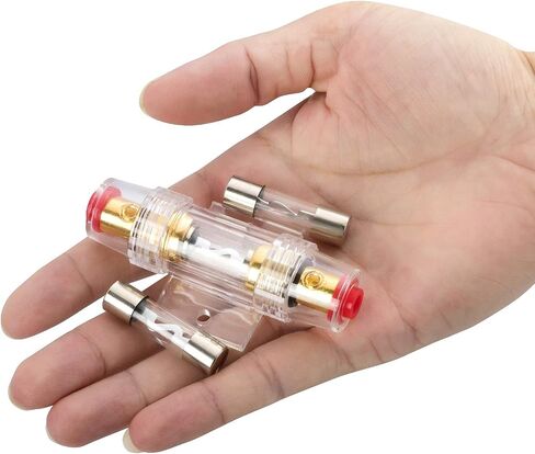 OIIKI 4-8 Gauge AWG in-line AGU Fuse Holder with 2 PCS 60A AGU Type Fuse for Car Audio, Alarm Amplifier, Truck Audio, Compressors in Saudi Arabia