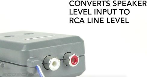 Scosche LOC90 Line Output Converter Adjustable Amplifier Add On Module for Car Stereo, 2-Channel Signal Sensing Speaker Wire to RCA Adapter with Remote Control Knob, Grey in Kuwait