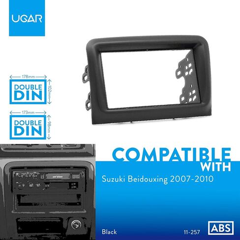 UGAR 11-257 Car Dash Radio Installation Mounting Fascia Kit Compatible for Suzuki Beidouxing 2007-2010 in Kuwait