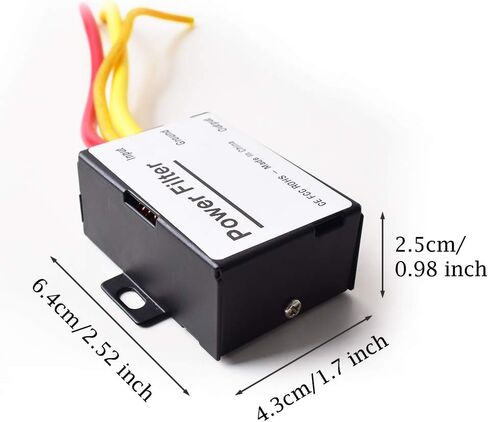 Car Power Filter EMI Noise Ground Loop Isolator Suppressor for Auto Stereo Audio Radio Stereos Amplifier Amp Speaker Equalizer Subwoofer 12V in Saudi Arabia
