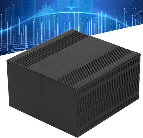 Aluminum Alloy Project Enclosure HIFI Tube Power Amplifier Shell Brushed Black 82.2x145x150mm Aluminum Alloy Shell Circuit Board Enclosure Instrument Box Case DIY Casing in Saudi Arabia