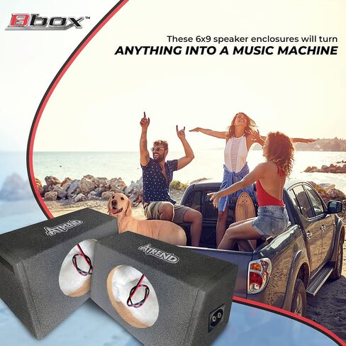 Atrend Bbox Vented 6" x 9" Pro Audio Tuned Speaker Subwoofer Enclosures - Designed, Engineered in USA - Improve Audio Quality, Sound & Bass - Nickle Finish Terminals in Saudi Arabia