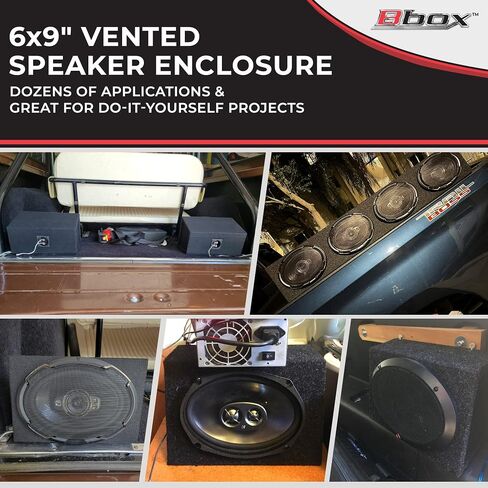 Atrend Bbox Vented 6" x 9" Pro Audio Tuned Speaker Subwoofer Enclosures - Designed, Engineered in USA - Improve Audio Quality, Sound & Bass - Nickle Finish Terminals in Saudi Arabia