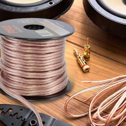 Pyle 50ft 12 Gauge Speaker Wire - Copper Cable in Spool for Connecting Audio Stereo to Amplifier, Surround Sound System, TV Home Theater and Car Stereo - PSC1250 in Saudi Arabia