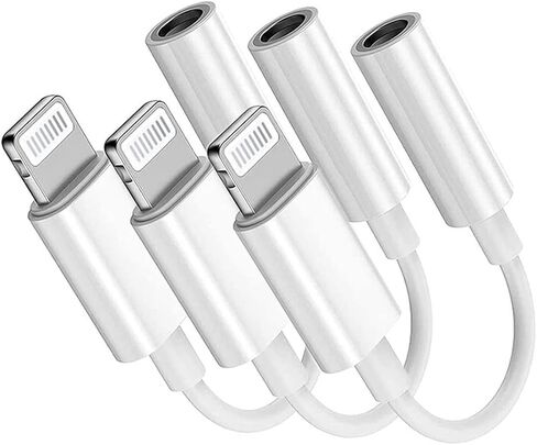 [Apple MFi Certified] Lightning to 3.5 mm Headphone Jack Adapter, 2 Pack Earphone Audio Jack Aux, Dongle Cable Compatible with iPhone 13/12/11 Pro/XR/XS Max/X/8/7 Support All iOS& Music Control in Saudi Arabia