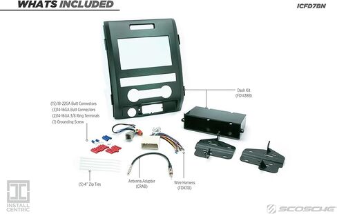 SCOSCHE FD0514DDCS Double DIN Premium Installation Solution and Interface Compatible with 2005-14 Ford, Lincoln or Mercury Vehicles in Saudi Arabia